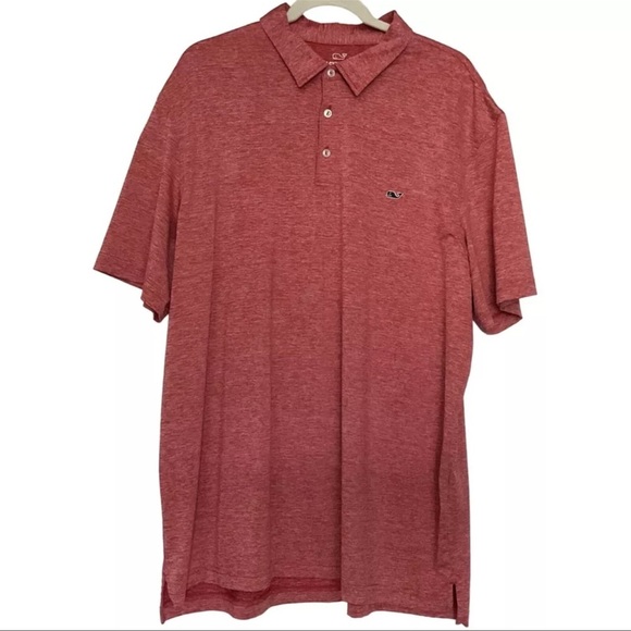 Vineyard Vines Red Polo Shirt performance Style 2X - Picture 2 of 7